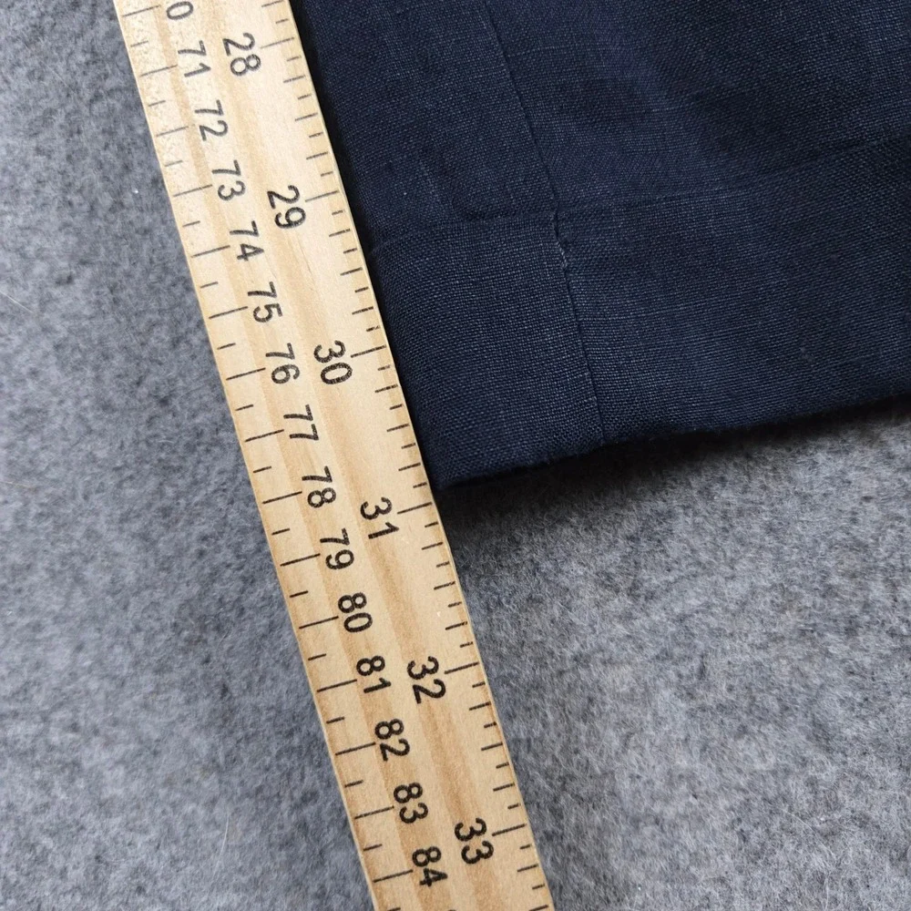 Vintage Giorgio Armani Le Collezioni Linen Pants Mens 30x31 Navy Blue Pleated